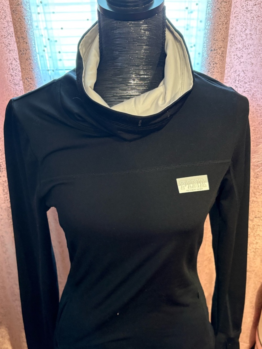 Pink Ultimate Black Funnel Neck Long-Sleeve - Picture 2 of 5